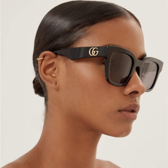 NEW GUCCI GG0998S SQUARED FEMENINE BLACK SUNGLASSES main image 7